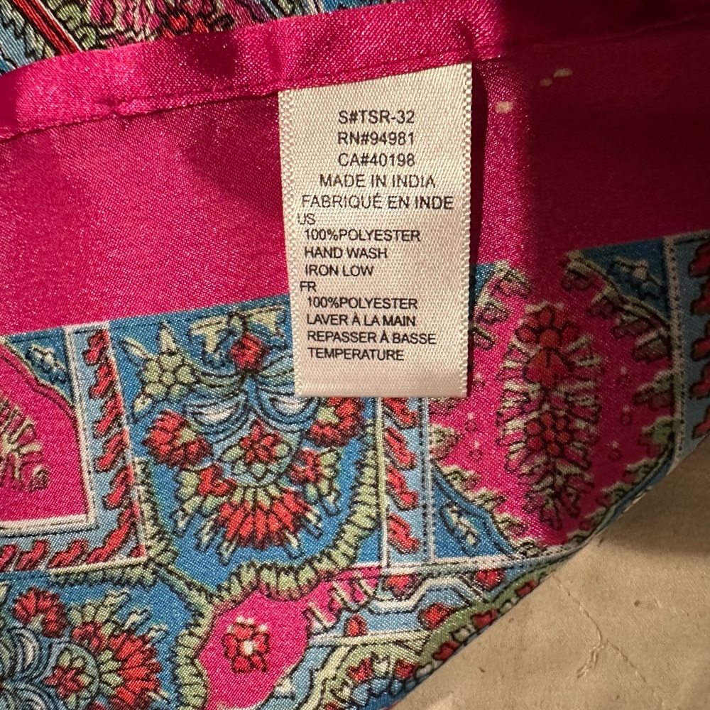 Silk scarf- small white paint drop on it- 100% polyester. Must sell! - Picture 6 of 10